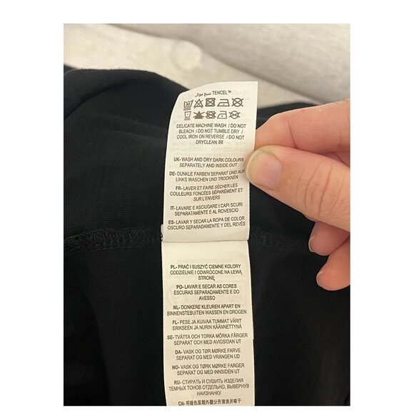 Boden black tiered peplum Jersey shirt dress size 12 - Picture 10 of 10